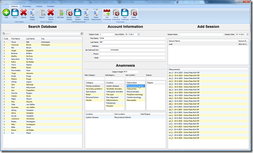 Final database screen