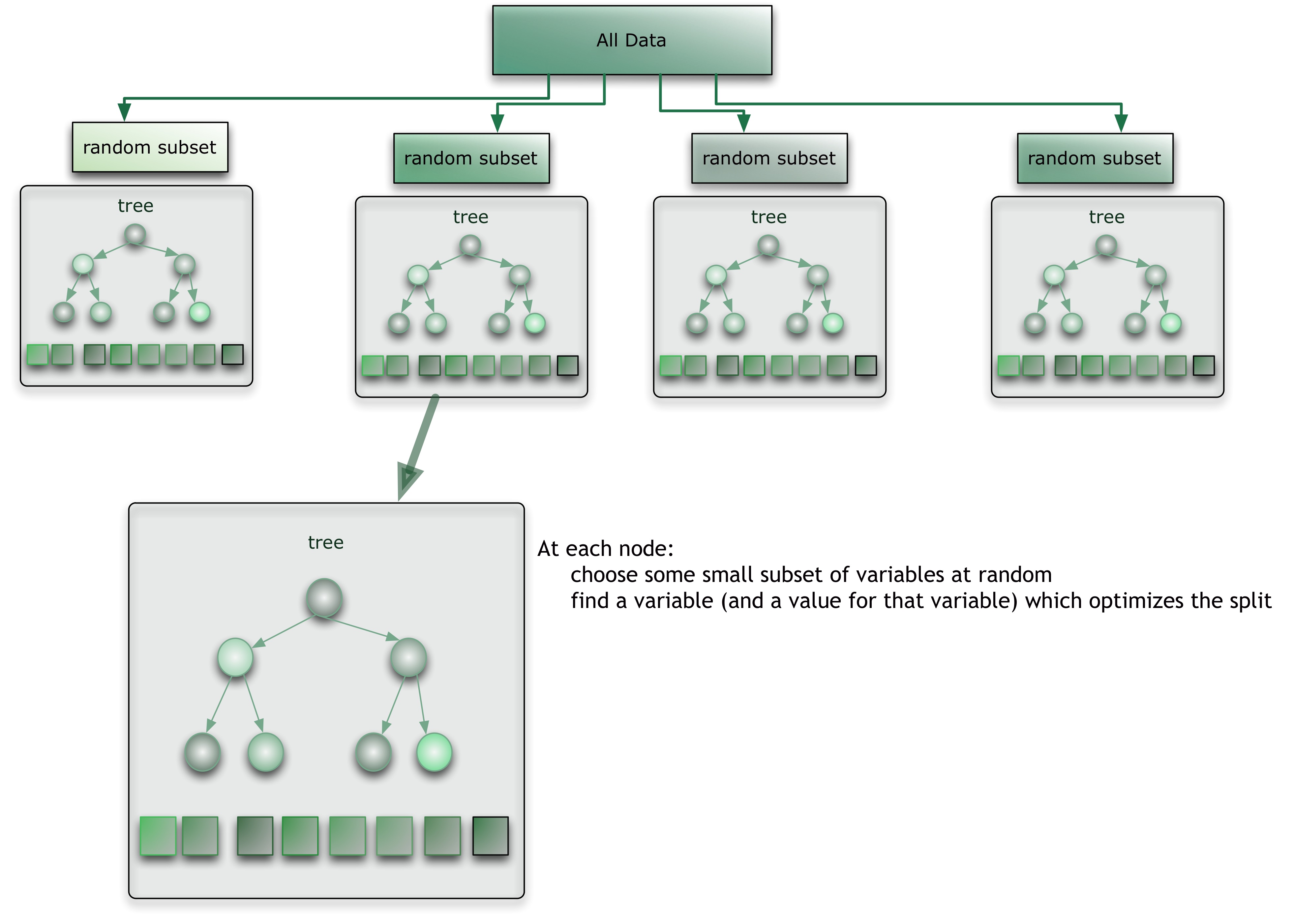 Forest of decision trees