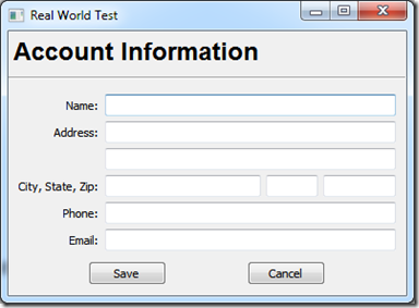 Basic database window